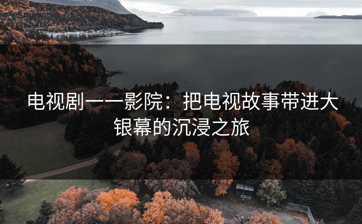 电视剧一一影院：把电视故事带进大银幕的沉浸之旅